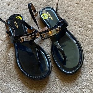 Black Coach Sandals